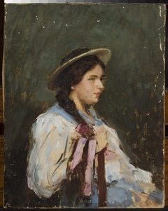 Portrait of a woman by Jan Ciągliński