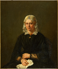 Portrait of Cornelisje Eerelman-Pluimker, wife of Samuel Eerelman, mother of the painter by Otto Erelman