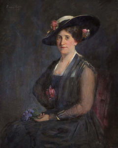 Portrait Of Olga Myers ( Mrs ) by Emil Fuchs