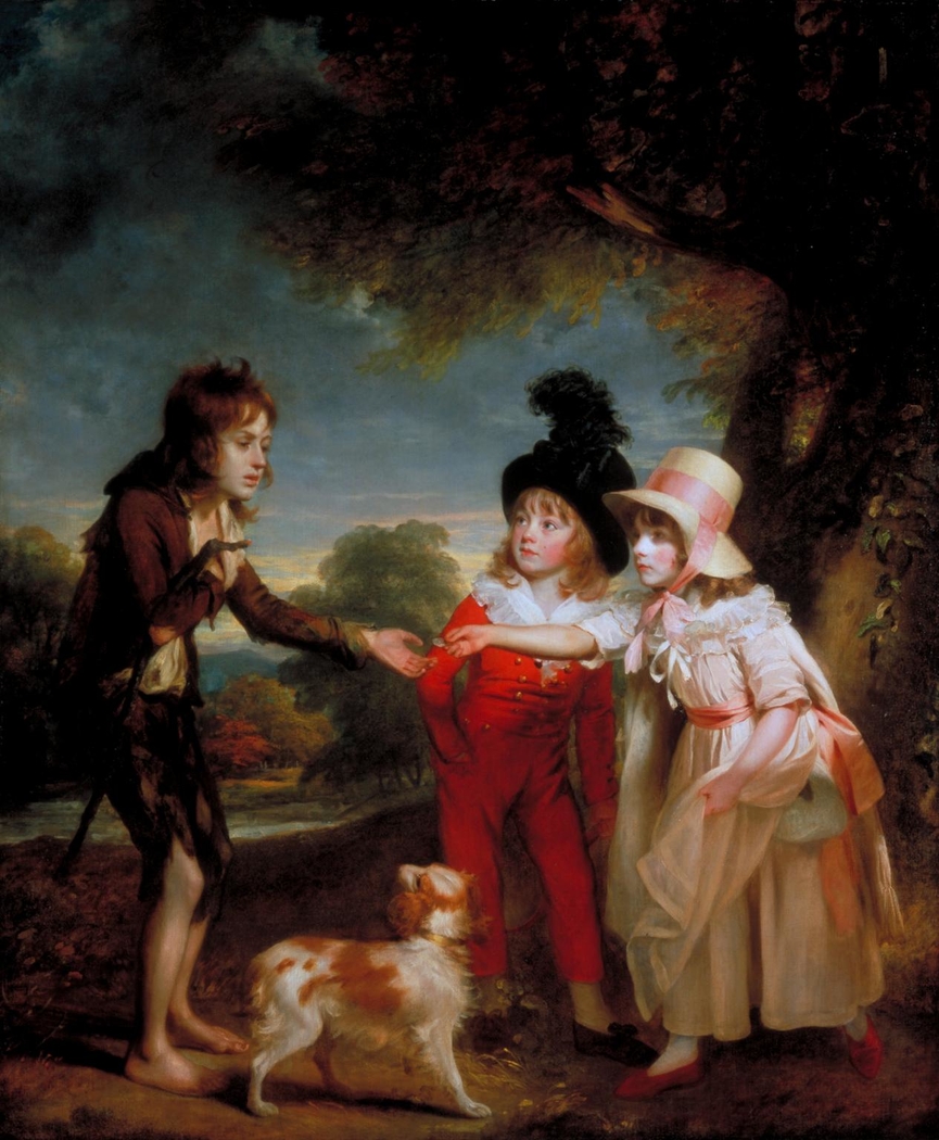 Portrait of Sir Francis Ford’s Children Giving a Coin to a Beggar Boy