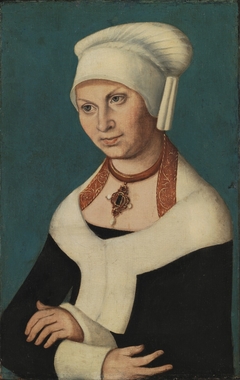 Portrait of the Duchess Barbara of Saxony, 1478-1534 (wife of George the Bearded) by Lucas Cranach the Elder