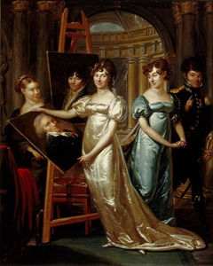 Portret van familie De Gauville by Louis François Gerard van der Puyl