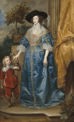 Queen Henrietta Maria with Sir Jeffrey Hudson by Anthony van Dyck
