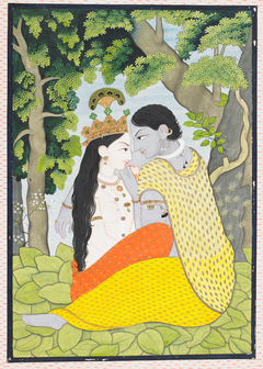 Radha and Krishna Dressed in Each Other’s Clothes (Lilahava) by Anonymous