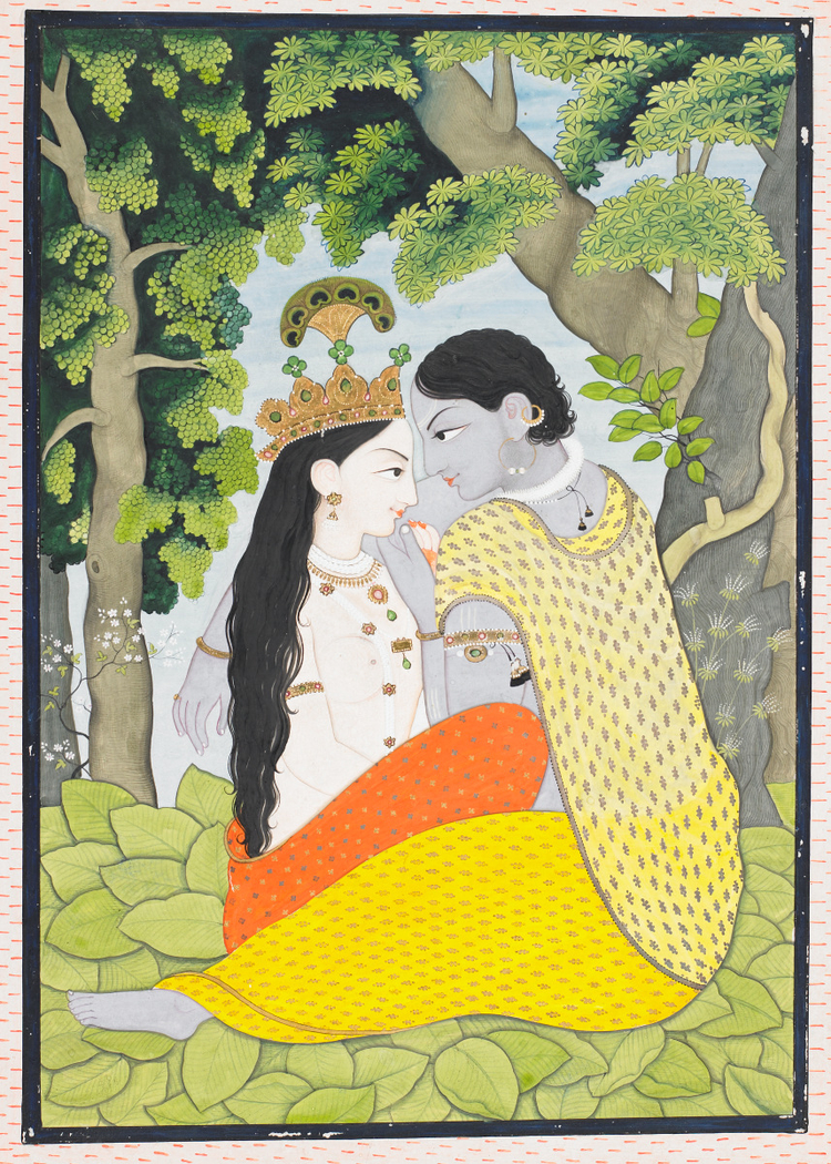 Radha and Krishna Dressed in Each Other’s Clothes (Lilahava)
