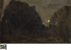 Rising moon in Barbizon by Charles-François Daubigny