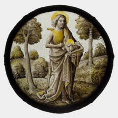 Roundel with Saint John the Baptist by Anonymous
