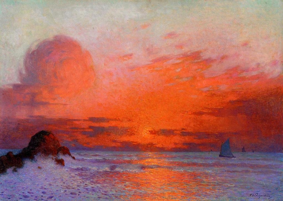 sailboats at sunset ferdinand