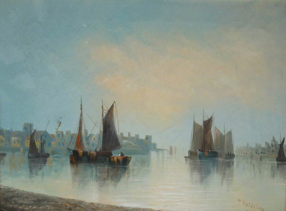 Login   Sailing Vessels In A Harbour John Anderson 1849 D8e257c9 