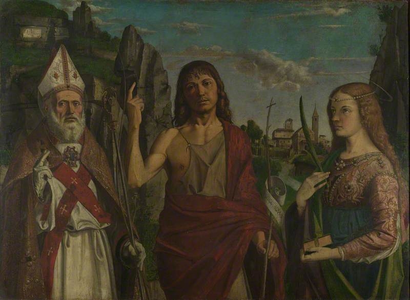 Saint Zeno, Saint John the Baptist and a Female Martyr