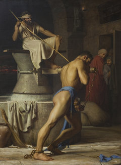 Samson and the Philistines by Carl Bloch