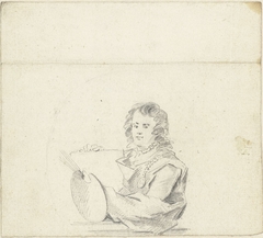 Schets naar zelfportret van Adriaan van der Werff by Jacob Perkois