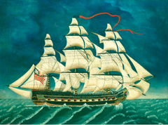 Ship in Full Sail by T Davies