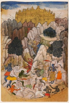 Siege of Lanka, Illustration from a Ramayana Series