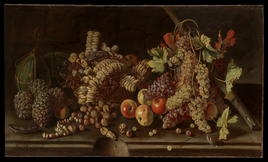 Still Life of Fruit and Nuts