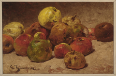 Stilleven met appelen. by Georges Jeannin