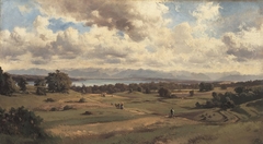 Summer landscape on Lake Starnberg by Adolf Heinrich Lier