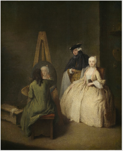 The Artist Painting a Lady's Portrait