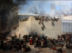 The destruction of the Temple of Jerusalem. by Francesco Hayez