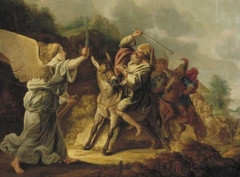 The Female Donkey with the Prophet Bileam Stopped by the Angel by Gerrit Claesz Bleker