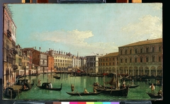 The Grand Canal, Venice, Looking South toward the Rialto Bridge by Canaletto