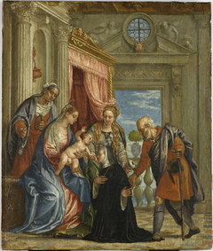 The Holy Family with Three Saints