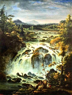 The Imatra Waterfall in Finland. by Fyodor Matveyev