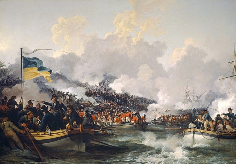 The landing of British troops at Aboukir, 8 March 1801