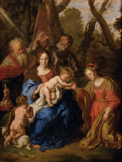 The Mystic Marriage of Saint Catherine of Alexandria with Saints Leopold and William by Joachim von Sandrart