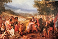 The Reconciliation between Jacob and Esau by Hendrick van Balen the Elder