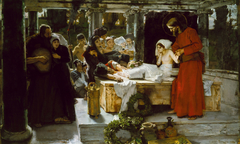 The resurrection of Jairus' daughter by Albert von Keller