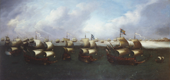 The Return of the Fleet with Charles I (1600-1649), when Prince of Wales in 1623 by Hendrick Cornelisz Vroom