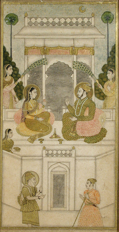 The Sultan of Golconda, Quli Qutb Shah (?), Seated with His Consort by Anonymous