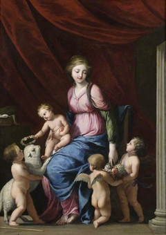 The Virgin and Child with Saint John the Baptist and Child Angels