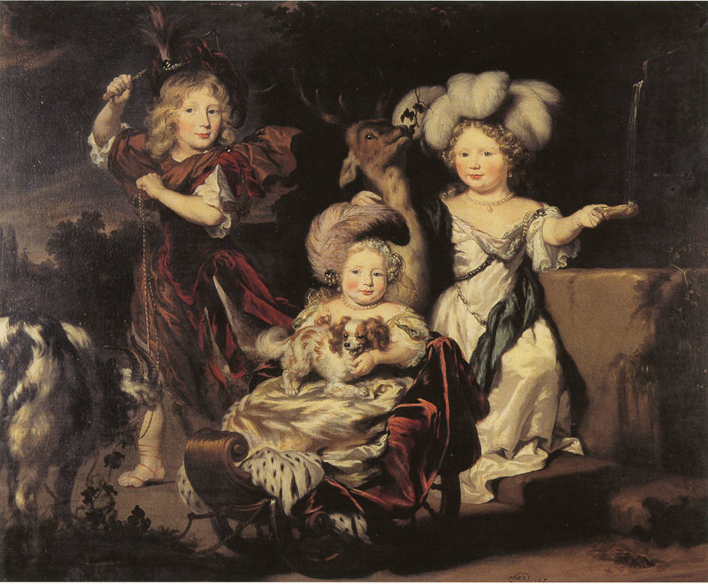Three Children in a Landscape - 1677