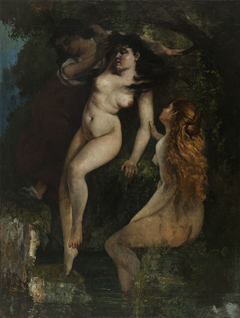 Trois baigneuses by Gustave Courbet