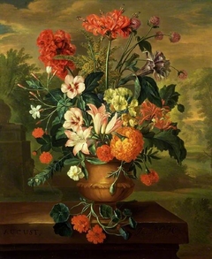 Twelve Months of Flowers: August by Jacob van Huysum