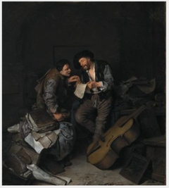 Two Men Singing by Cornelis Pietersz Bega