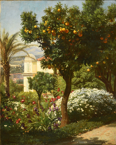 Un oranger dans la Villa Frémy à Nice by François-Louis Français