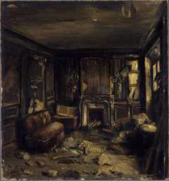 Une loge d'artiste à l'Opéra-Comique, après l'incendie du 15 mai 1887 by Henri Martin Vos