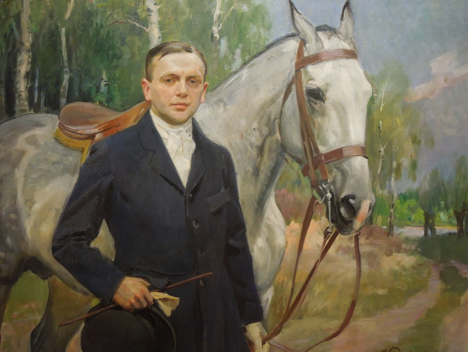 Portrait of Bronisła Krystall with a Horse
