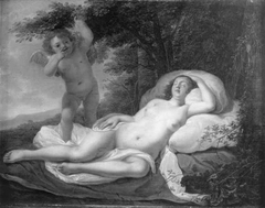 Venus en Cupido by Abraham van Cuylenborch