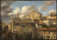 View of Monte Pincio and Palazzo Zuccari