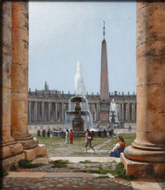 View of the Colonnade, St. Peter’s Square by Christoffer Wilhelm Eckersberg