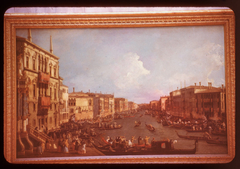 View on the Grand Canal from the Palazzo Balbi to the Bridge of Rialto, during a Regatta by Canaletto