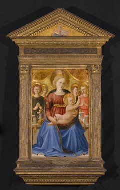 ''Virgin and Child with Four Angels and the Redeemer'' by Zanobi Strozzi