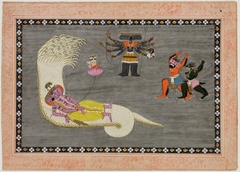 Vishnu, Sesha, Indra and Demons in Sea of Eternity by Anonymous