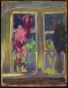Window with flower pots by Jan Rembowski