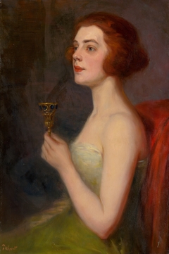 Woman with a Goblet by Ľudovít Pitthordt