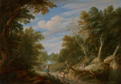 Wooded Landscape with Figures by Alexander Keirincx